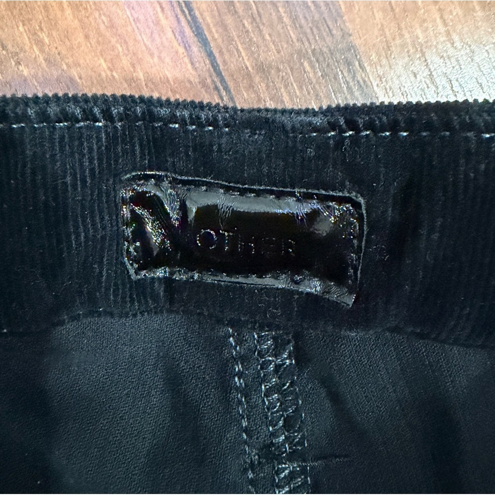 MOTHER velvet The Looker Ankle Fray Pants Black Size 25 - Picture 2 of 10